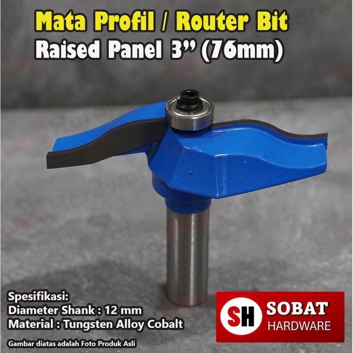 Mata Profil Router Bit Raised Panel Pintu 3" (76mm) Woodworking