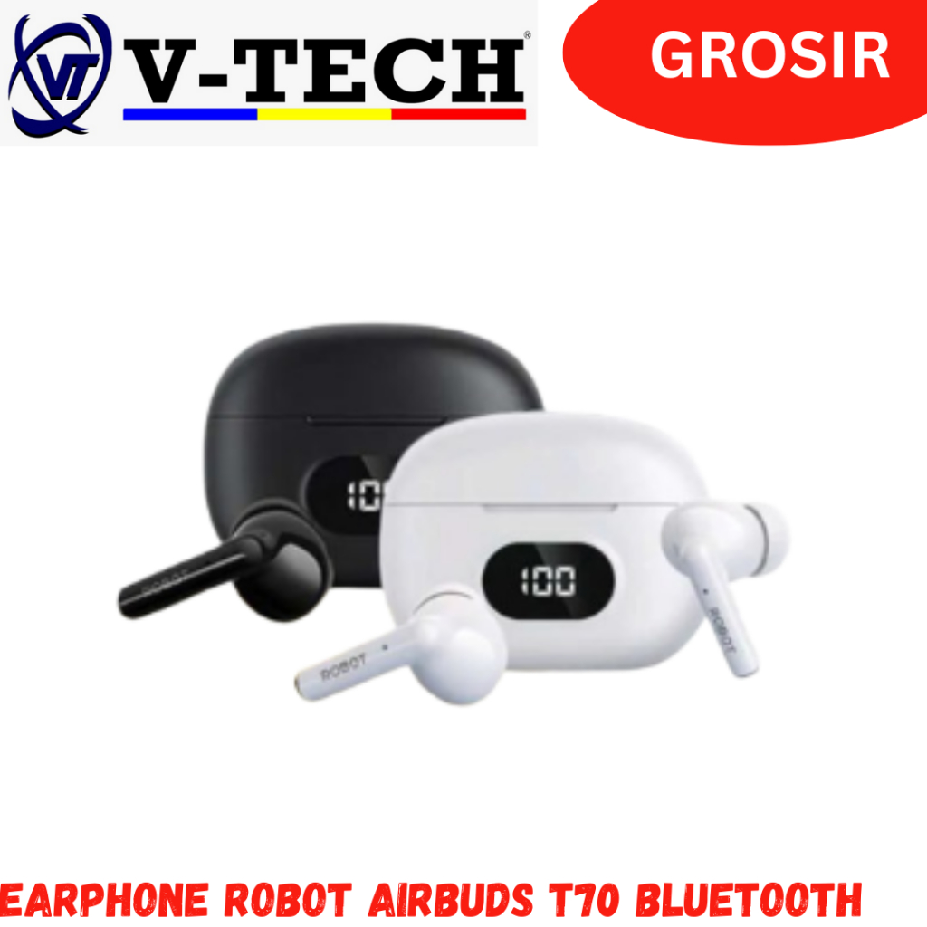EARPHONE ROBOT AIRBUDS T70 BLUETOOTH