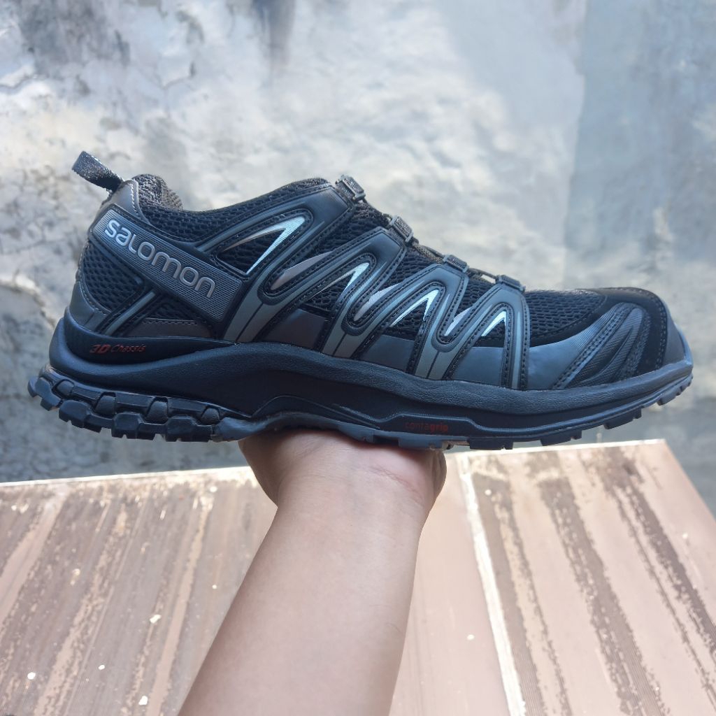 Sepatu Salomon XA Pro 3D Black Grey