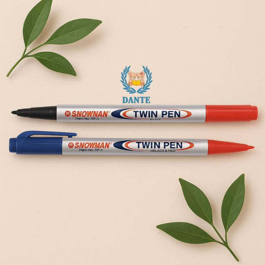 

Spidol Snowman TP-1 TWIN PEN 2in1 Black Red - Satuan