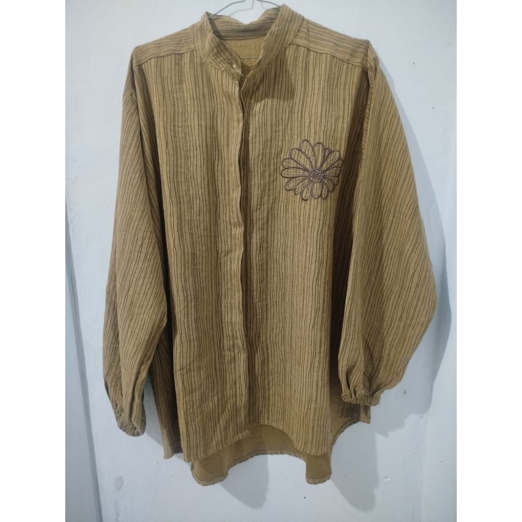 kemeja wanita, bahan katun motif zara