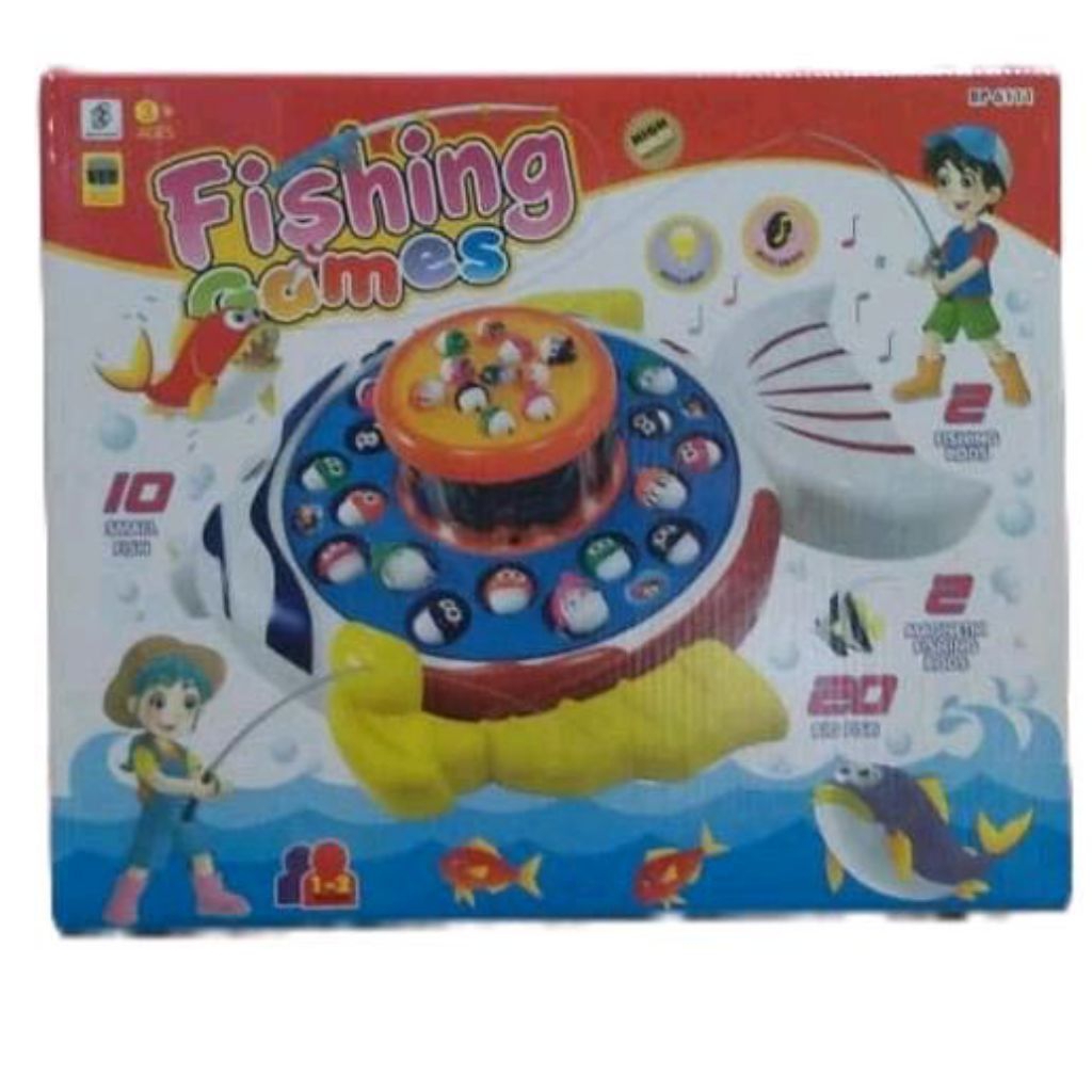 DLL Toys Mainan Pancing ikan magnet set , pancing magnet, pancing ikan, Pancing music,pancing musik,