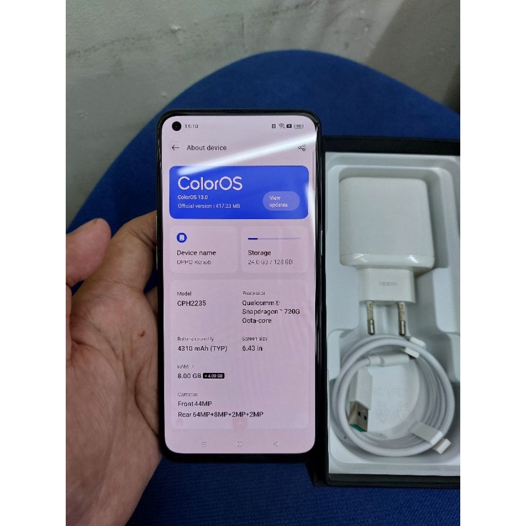 OPPO reno 6 8/128 second original