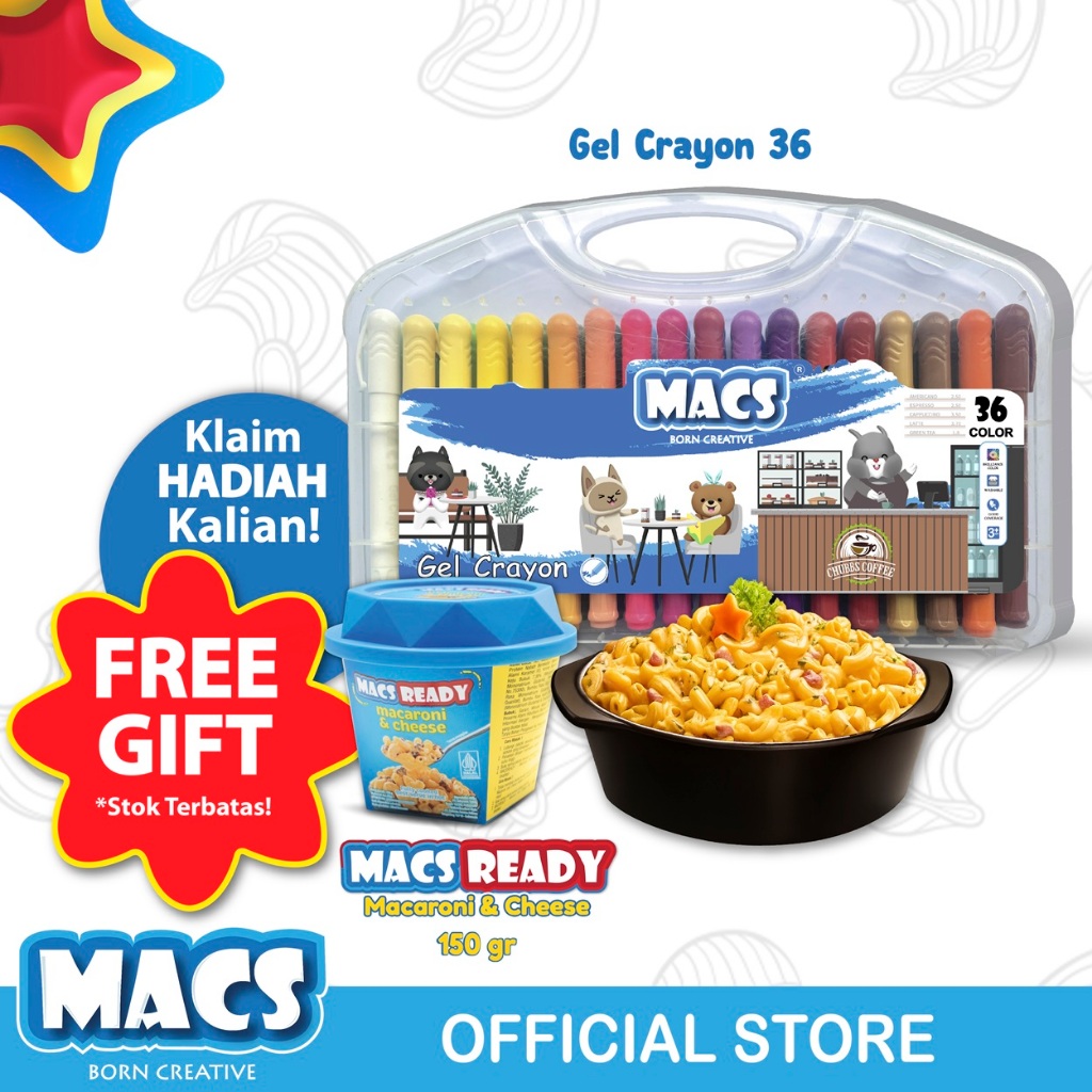 

MACS Gel Crayon 36 Warna Colors