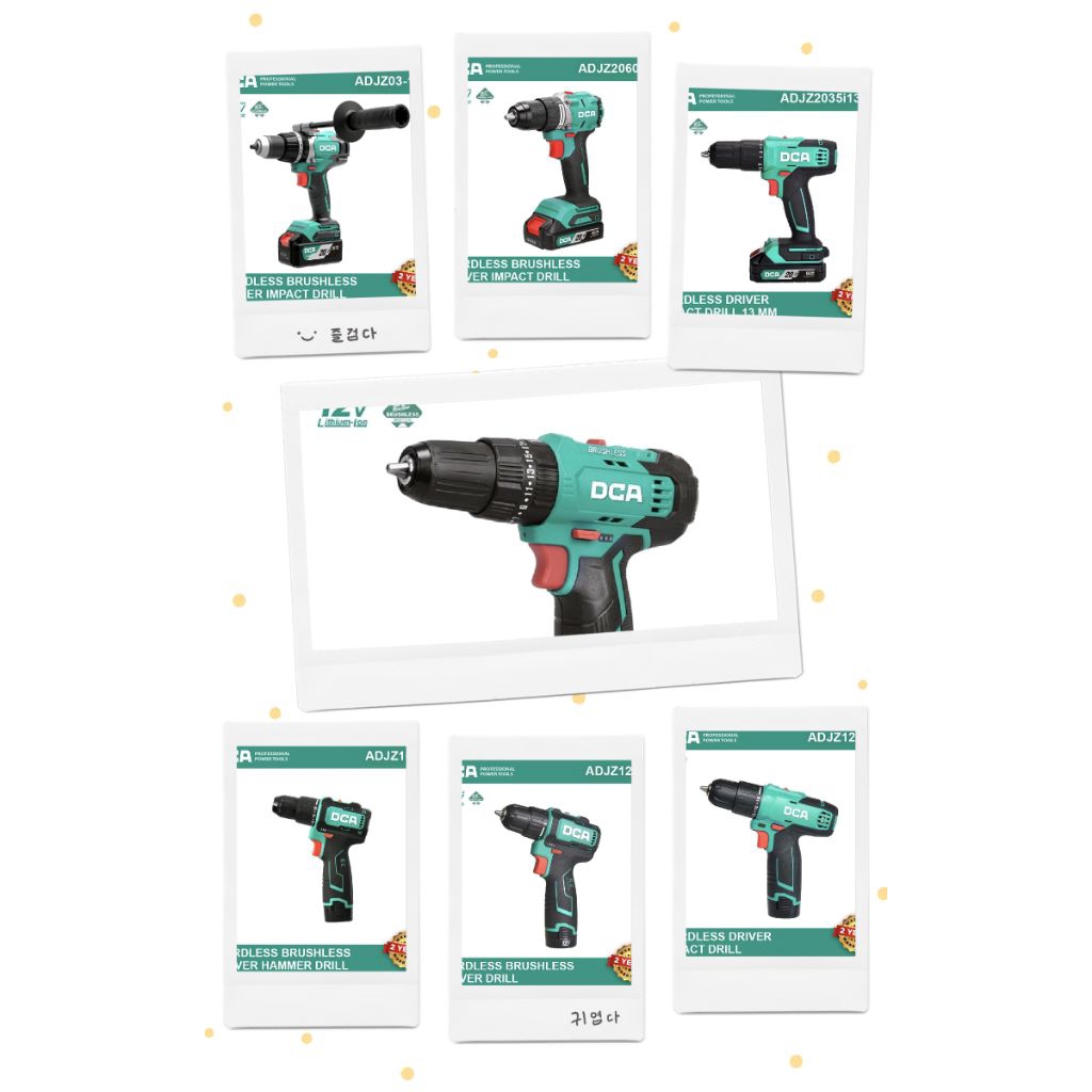 DCA MESIN BOR DAN IMPACT 12V, 16V, 20V/ALAT TEKNIK/MESIN BOR BATERAI/CORDLESS DCA