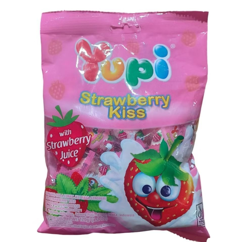 

Permen Yupi Stoberi 120gr Strawberry Kiss Yupi Gummy