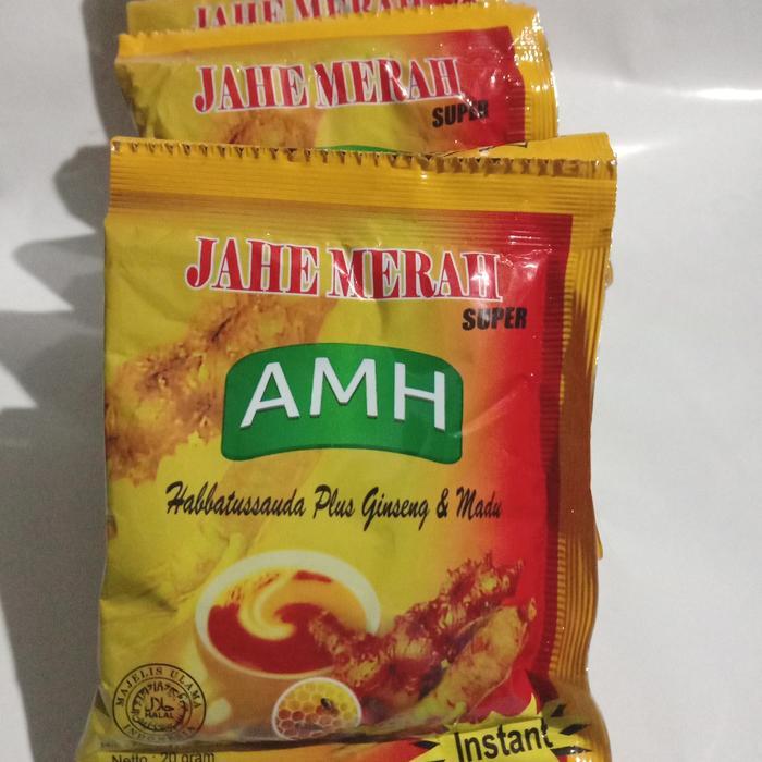 

Jahe Merah Amh Sachet 25gr 1 Renceng Isi 10 pcs Asli Original