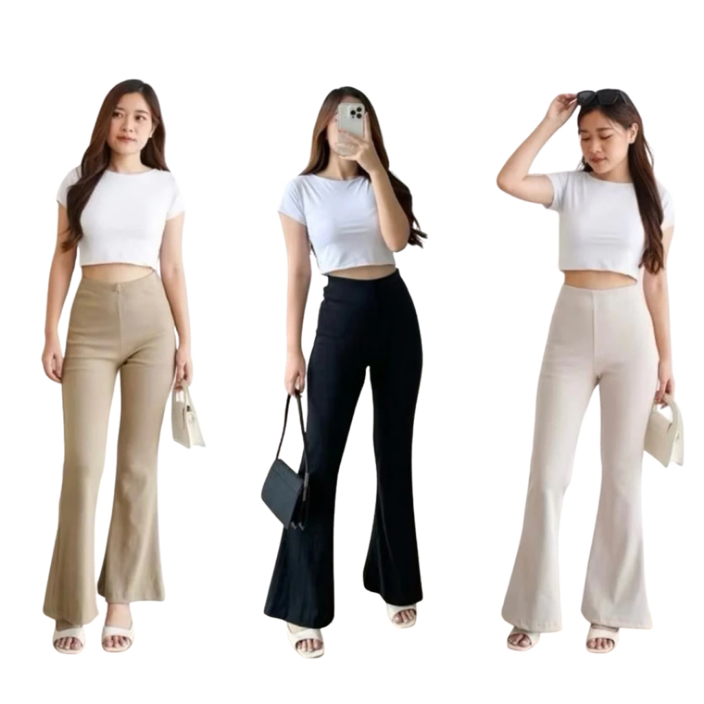 ALBI - Celana Cutbray Flare Bahan Scuba Premium Termurah Big Size