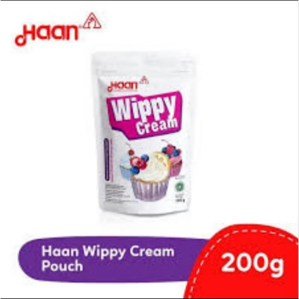 

Haan wippy cream 200gram x 24pcs pouch / 1 dus