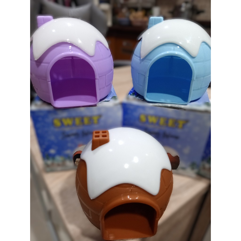 (The Bool's) SWEET HAMSTER SNOWY HOME RUMAH HAMSTER DENGAN HIASAN ATAP SALJU