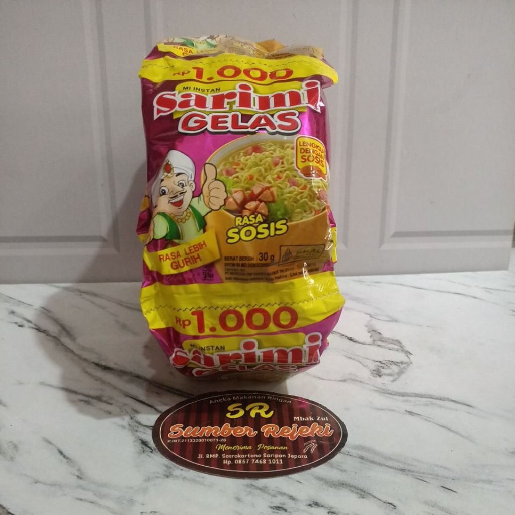 

SARIMI GELAS RASA SOSIS ISI 10 PCS BERAT 300 GRAM