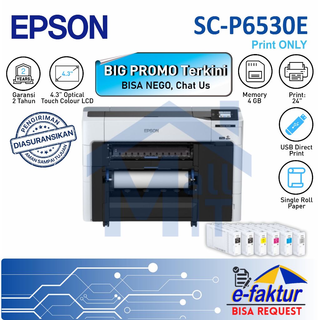 MALLIT EPSON Printer EPSON Surecolor SC-P6530E SC P6530E Printer Foto A1 24" Resmi