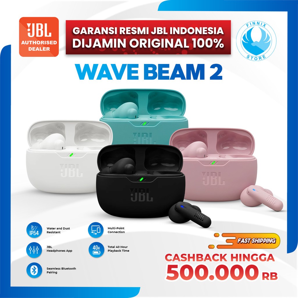 JBL Wave Beam 2 TWS True Wireless Bluetooth Earbuds Earphone -  Garansi Resmi IMS | Original