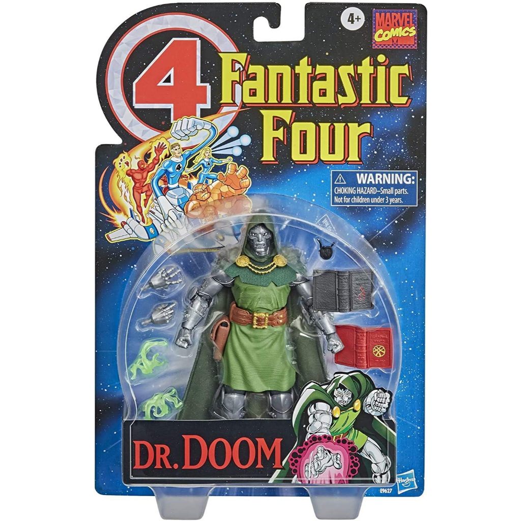 Marvel Vintage Series 6-inch Scale Dr. Doom Fantastic 4 Action Figure Toy, 10 Accessories