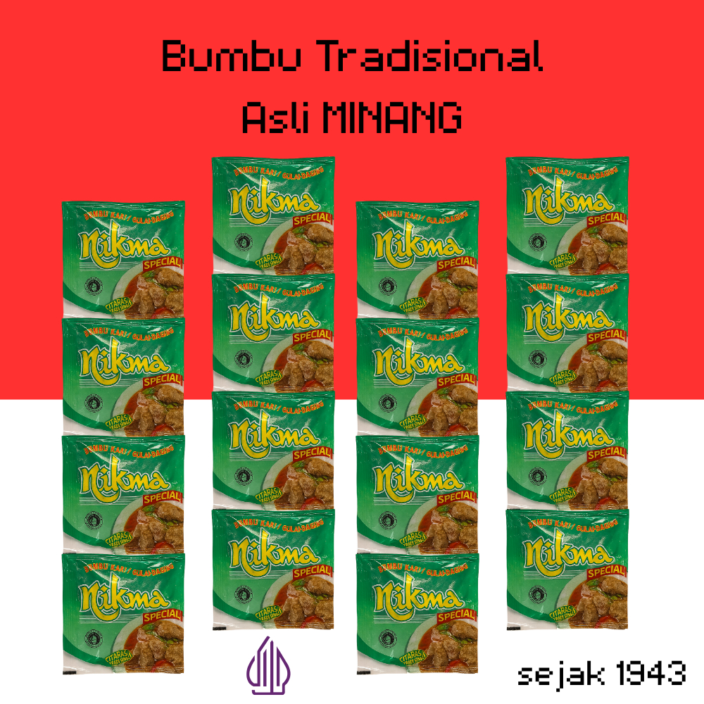 

NIKMA Gulai Bumbu Instan 12 Sachet Halal Padang Asli Minang Praktis Untuk Keluarga