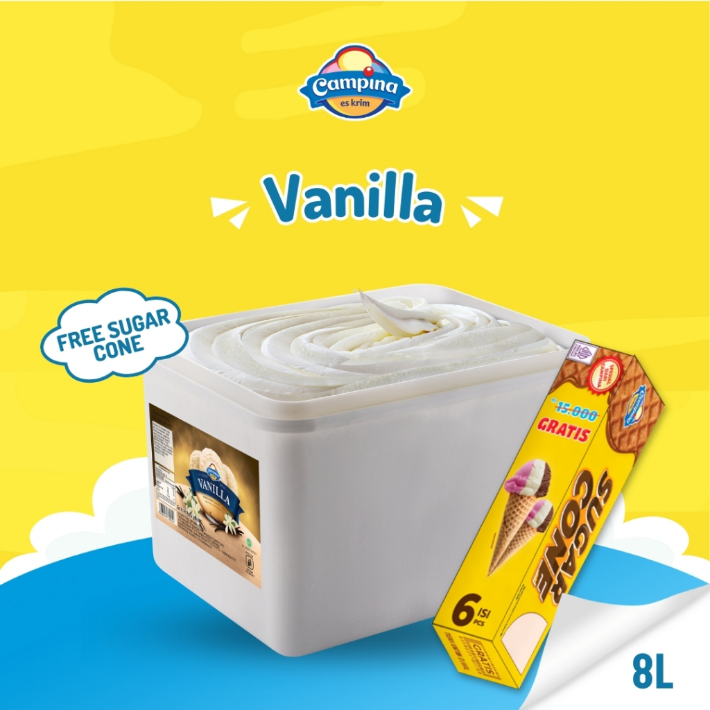 

Campina 8 Liter Vanilla - Es Krim