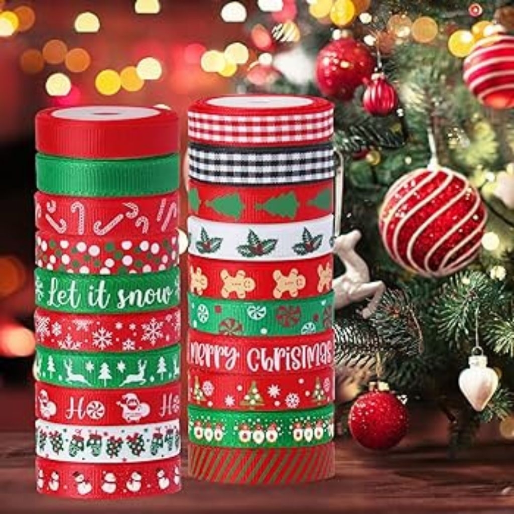 

Dekorasi Hampers Pita Merry Christmas Pita Natal 2025