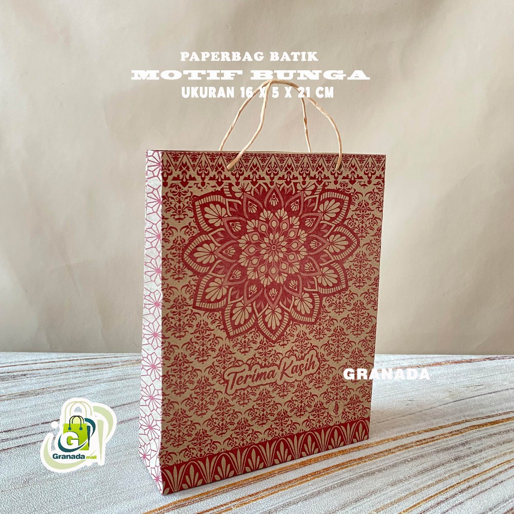 

Tas Kertas Kado Souvenir - Paper Bag Batik 16 x 5 x 21- Langsung Kirim