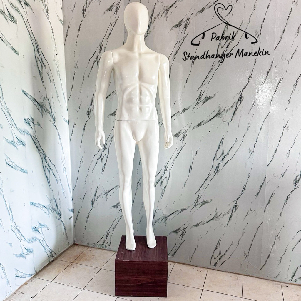 Manekin Full Body Cowo | Full Body Pria Fiberglass | Manekin Cowo Jari Fiber | Patung Baju Premium |
