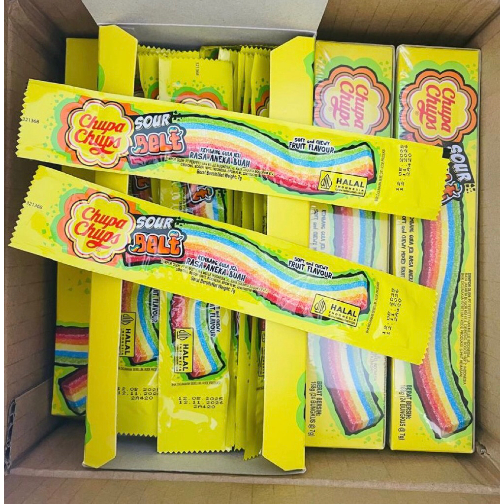 

CHUPA CHUPS Sour Belt 7 gr Ecer 1 Pcs