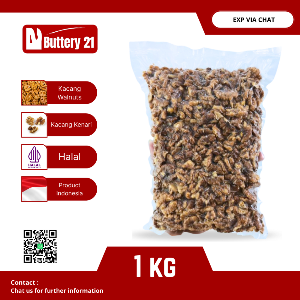 

KACANG WALLNUT 1 KG/KACANG WALNUT/KACANG KAMILING/KACANG OTAK/KACANG WALNUTS