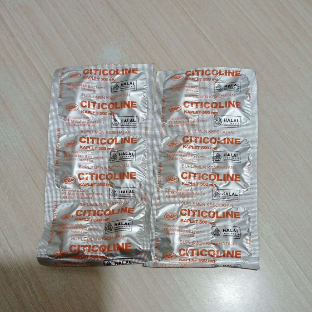 CITICOLINE KAPLET 500mg 6 kaplet/strip
