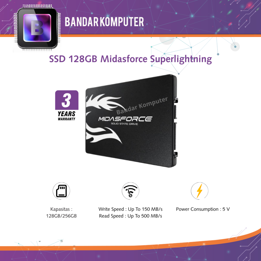 SSD 128GB Midasforce Superlightning