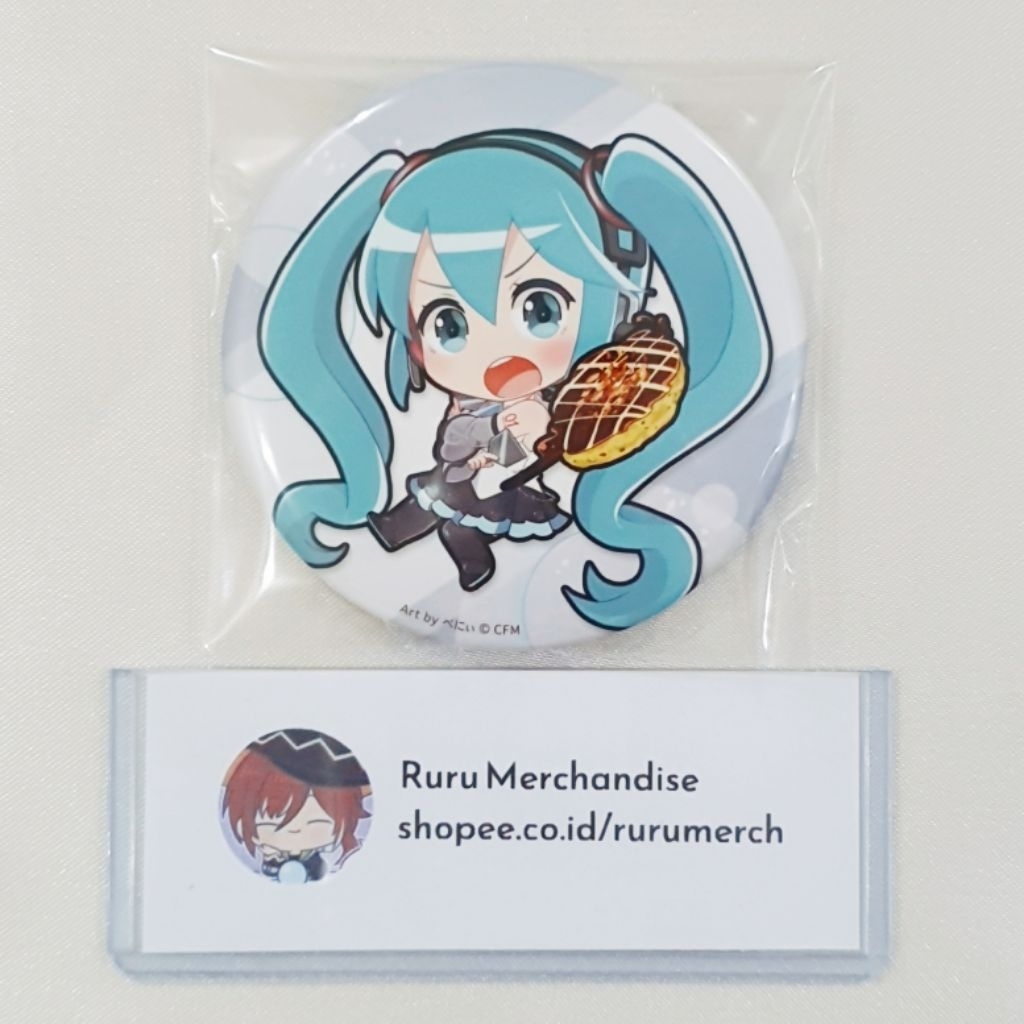 Project Sekai Proseka Okonomiyaki Chibi Big Can Badge Miku