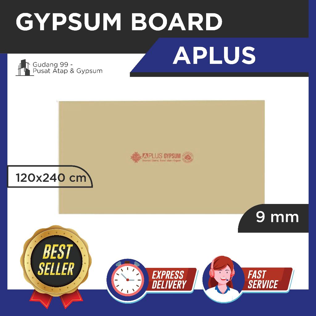 Gipsum Aplus 9Mm / Gypsum Board Aplus 1,2X2,4 M / Plafon Murah
