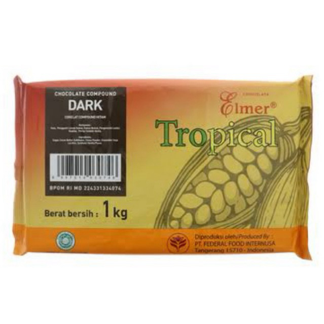 

1 KG COKLAT ELMER COMPOUND TROPICAL DARK