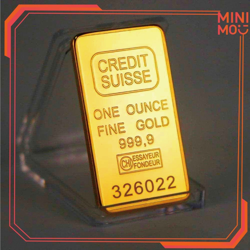 Imitasi Emas Antam - Aksesoris Koleksi Investasi - Replika Logam Mulia Motif Swiss