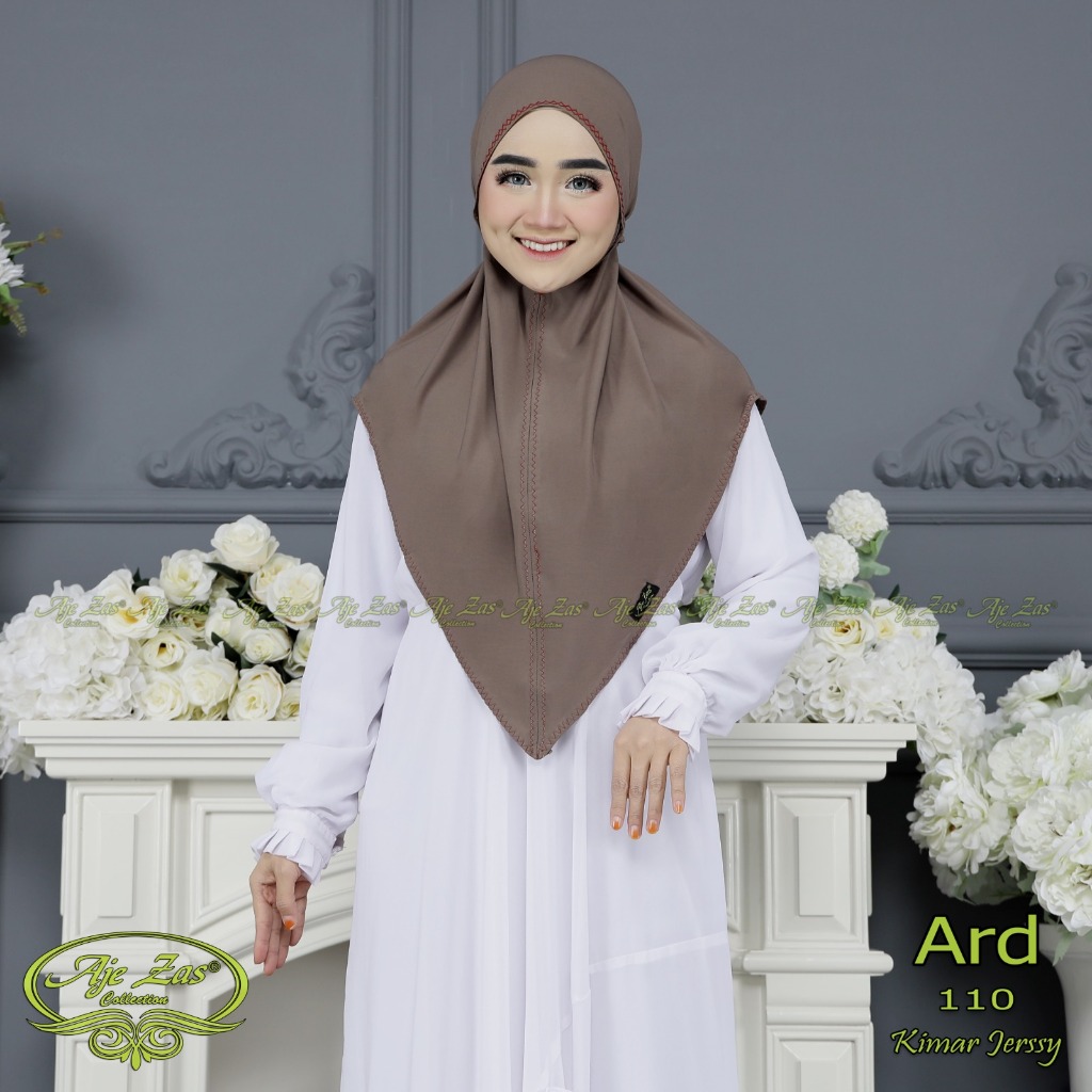 AJE ZAS - Hijab/Khimar/Kerudung Bergo Non Pet Kode-ARD Matt Jersey
