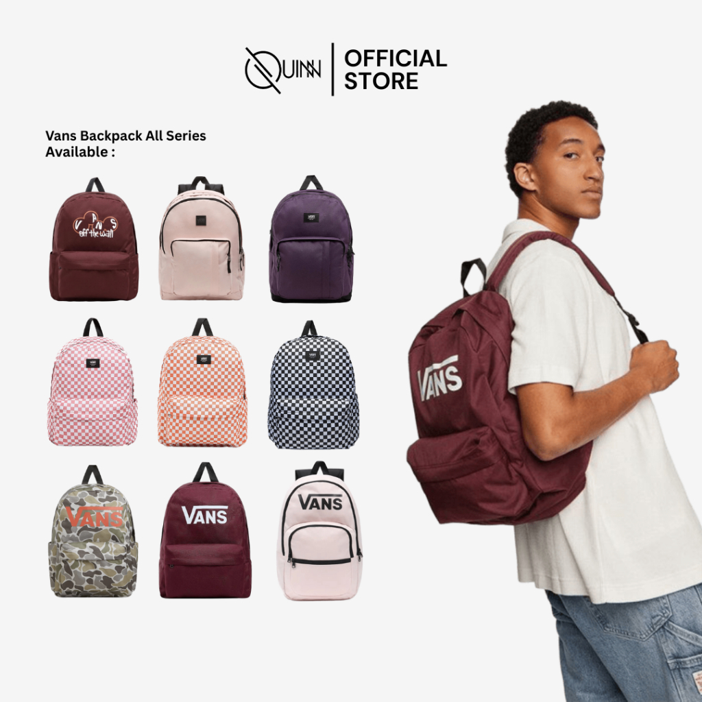 Vans Backpack Ransel Unisex / Tas Punggung Laptop / Vans Old Skool Checker Bag