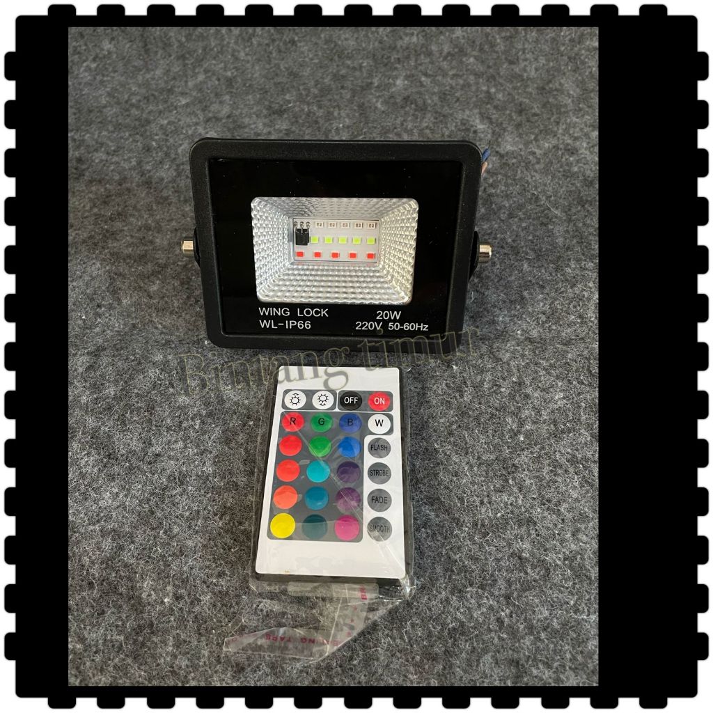 lampu led sorot tembak floodlight lampu outdoor LED RGB/Lampu sorot RGB REMOTE