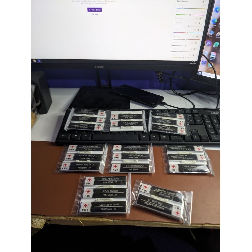 

Name Tag Kustom/Papan Nama, Nama Dada Kustom, perlengkapan Kantor