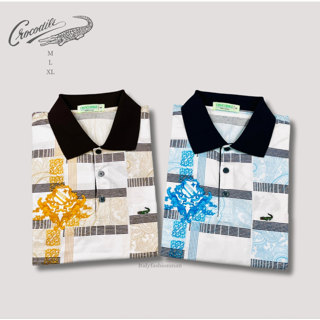 CROCODILE Kaos Polo Pendek Stretch Pria Original (Hijau) 0838