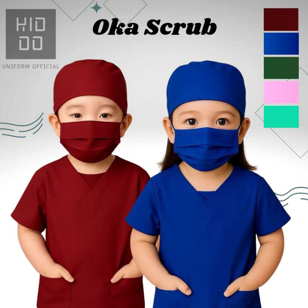 BAJU PROFESI DOKTER BEDAH/BAJU DOKTER SETELAN/KOSTUM PROFESI ANAK DOKTER BEDAH