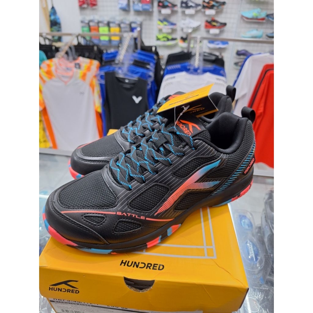 SEPATU BADMINTON  HUNDRED BATTLE ORIGINAL / SEPATU BULU TANGKIS HUNDRED / SEPATU HUNDRED