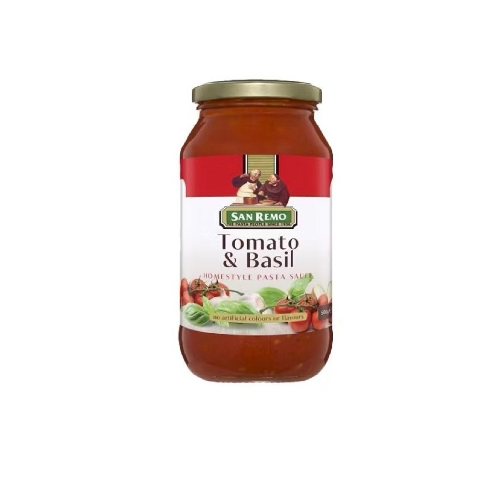 

San Remo Tomat & Basil / Pasta Sauce San Remo Tomat Basil - 500gram