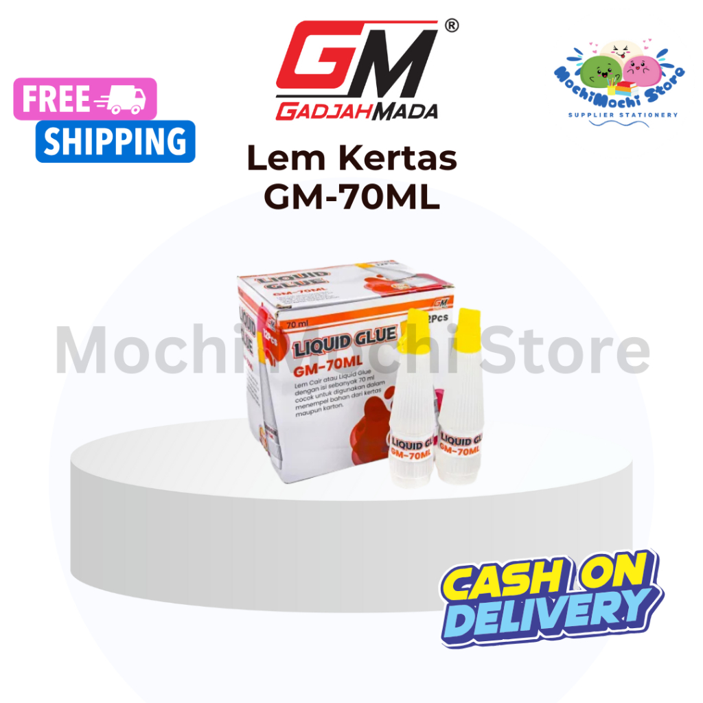

HARGA GROSIR PER PCS Lem Kertas GM-75ML | Lem Cair Serbaguna | Lem Glue Cair Botol Perekat Serba Guna