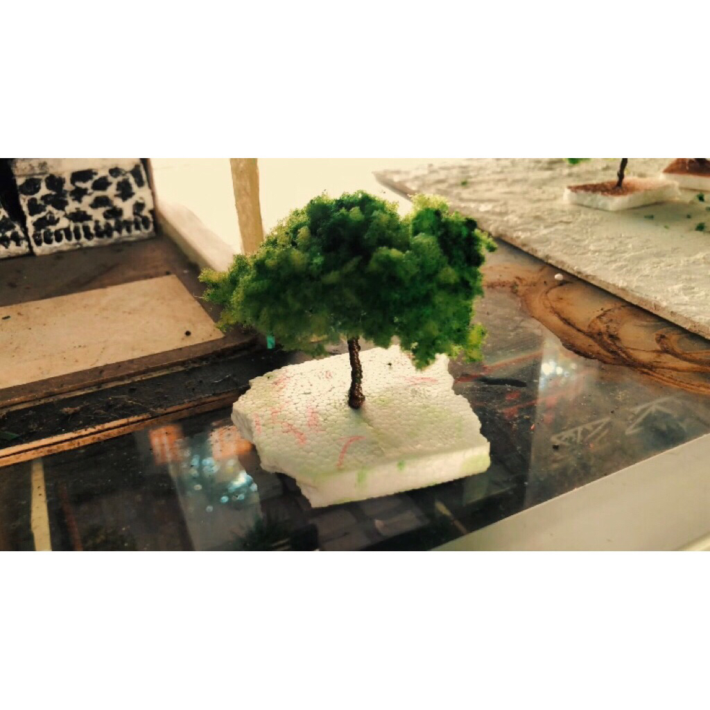 miniatur pohon 5cm arsitektur interior hijau