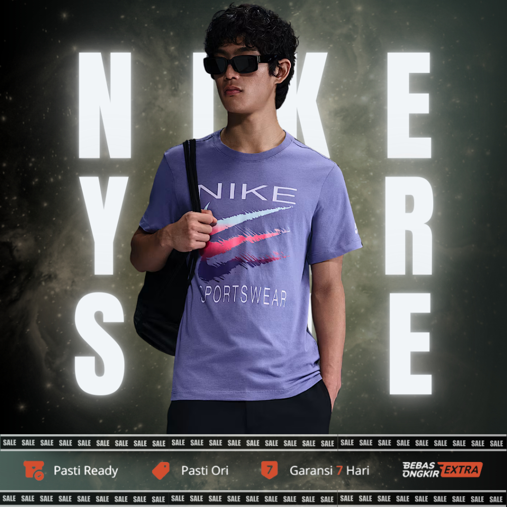 Kaos Nike Pria Swoosh Sportswear Tee - Dusty Amethyst