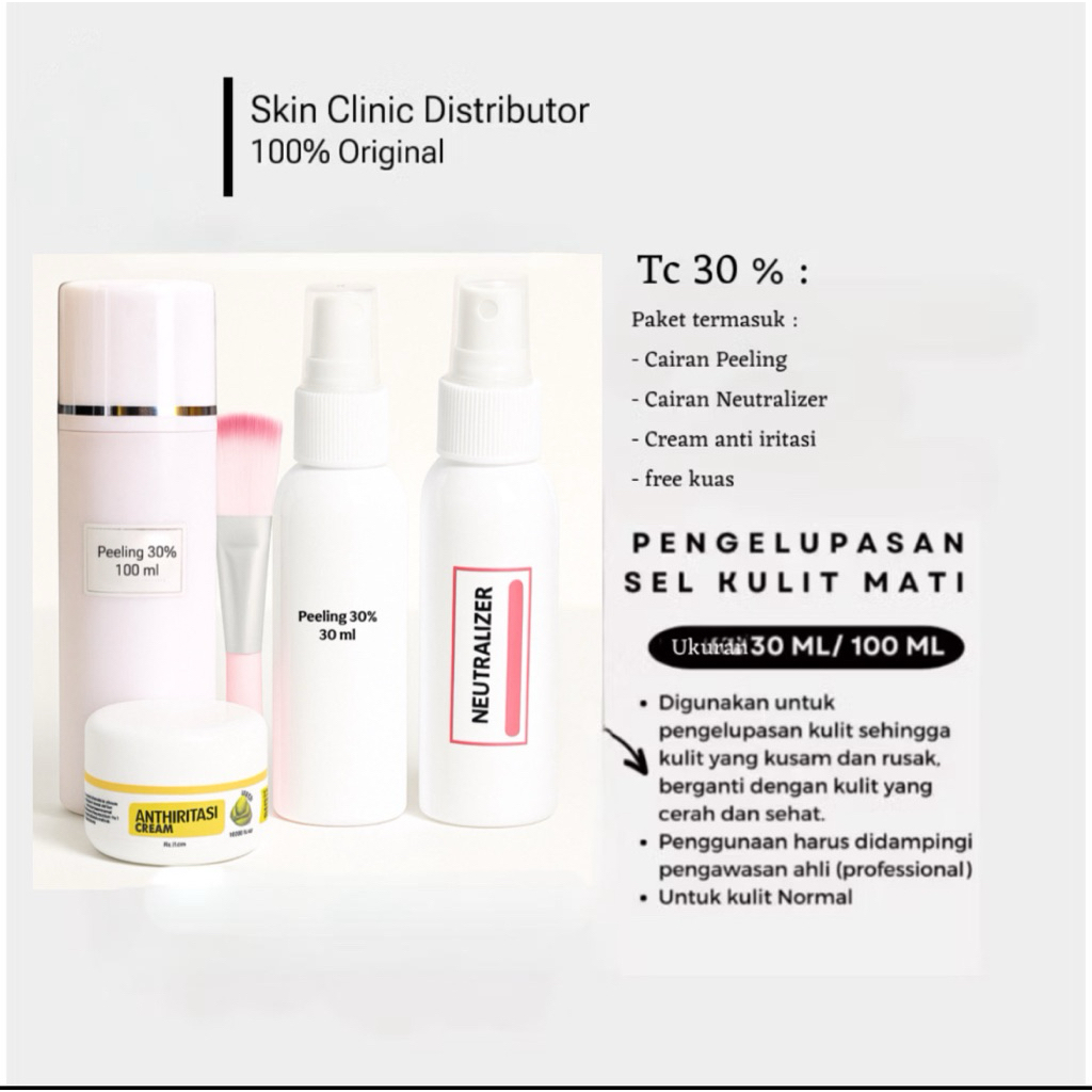 Paket Pengelupasan Whitening Badan TC 30% Chemical Peeling