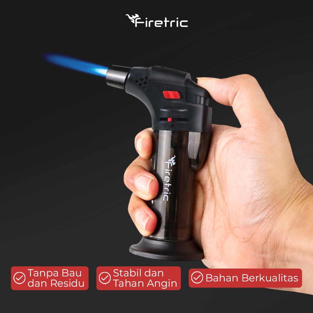 Firetric Korek Api Gas Butane Torch Jet Windproof / Korek Api Torch / Gas Butane