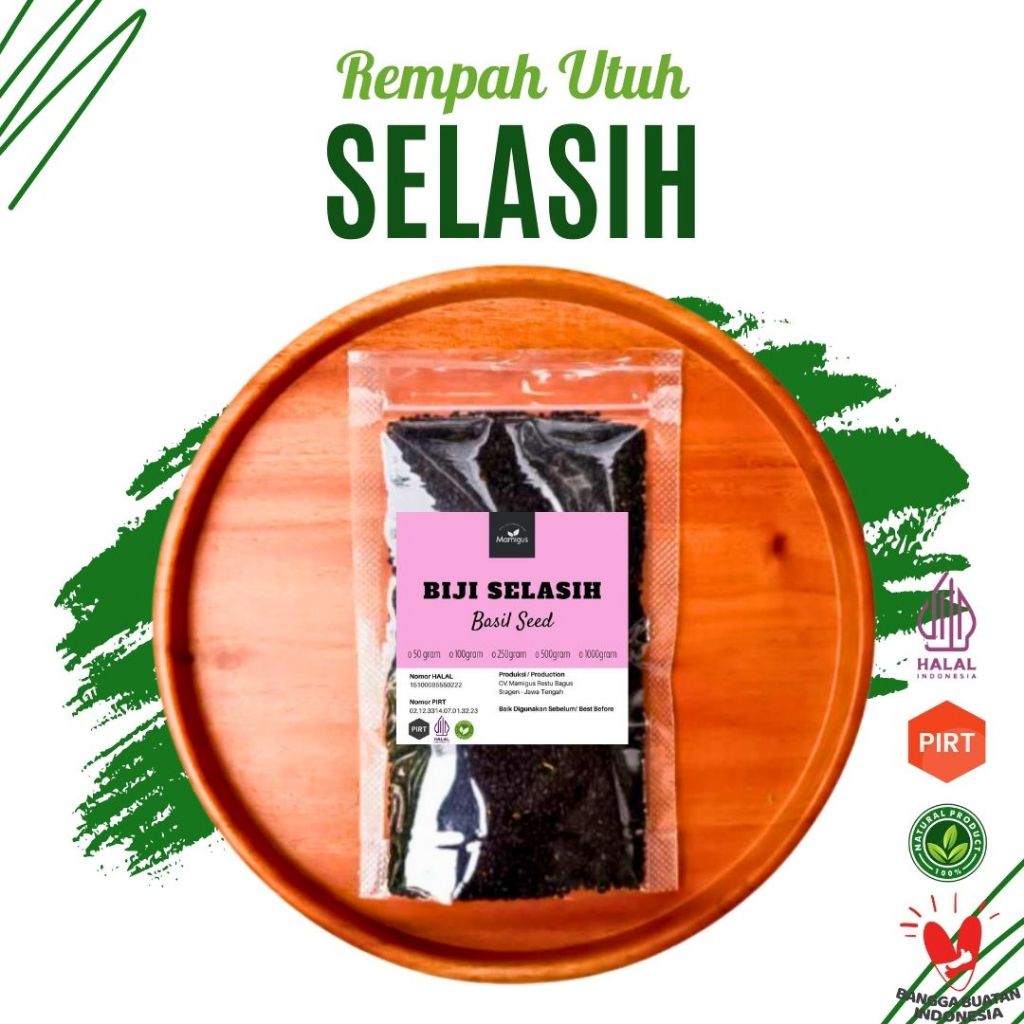 

Biji Selasih / Basil Seed Rempah Asli