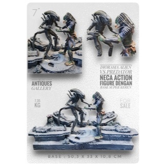 Diorama Alien Vs Predator Neca Action Figure Dengan Base Super Keren