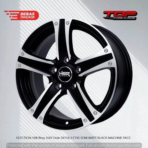 Velg Palang Two Tone HSR ELECTION Untuk Mobil Ertiga Serena Biante Mazda3 R16 Murah