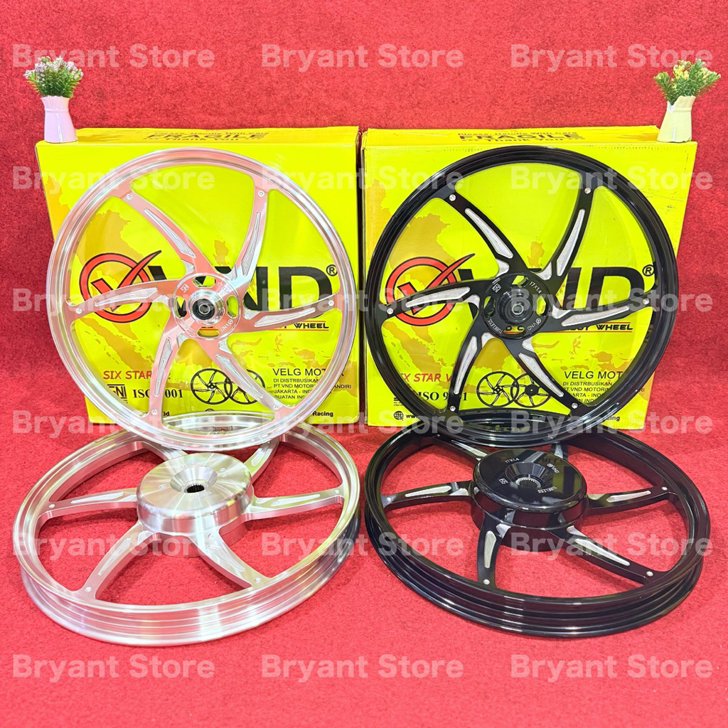 VELG VND RACING ORIGINAL SIX STAR V2 PALANG 6 140x17 & 140x17 BEAT SCOOPY SPACY GENIO STYLO VARIO 11