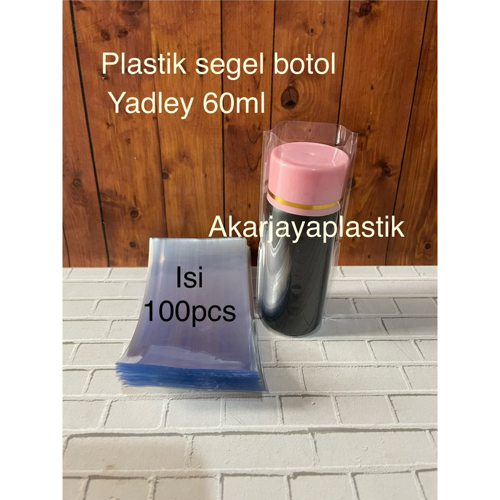 

plastik segel botol yardle 60ml plastik pvc shrink 30micron isi 100pcs