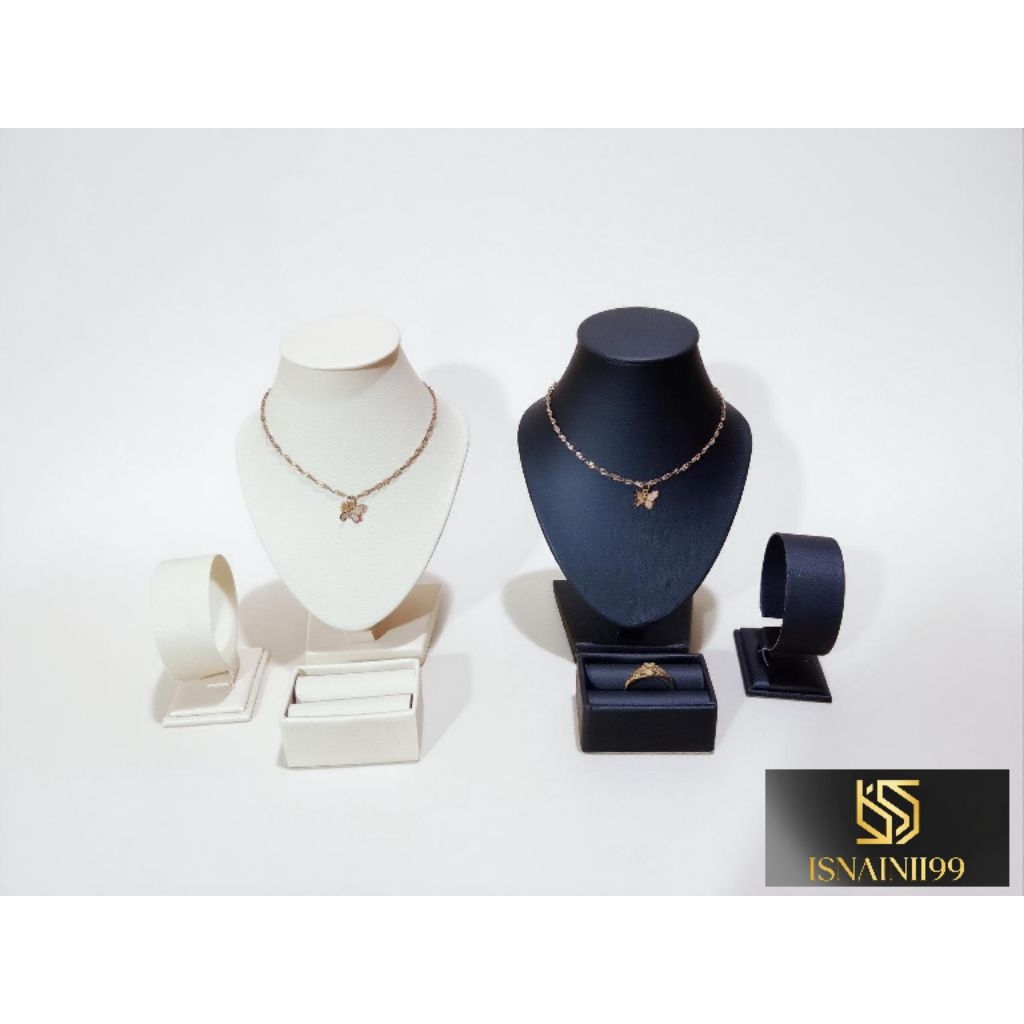 Display kalung/tempat perhiasan kalung satu set/display Mannequin leher/tempat kalung/display stand 